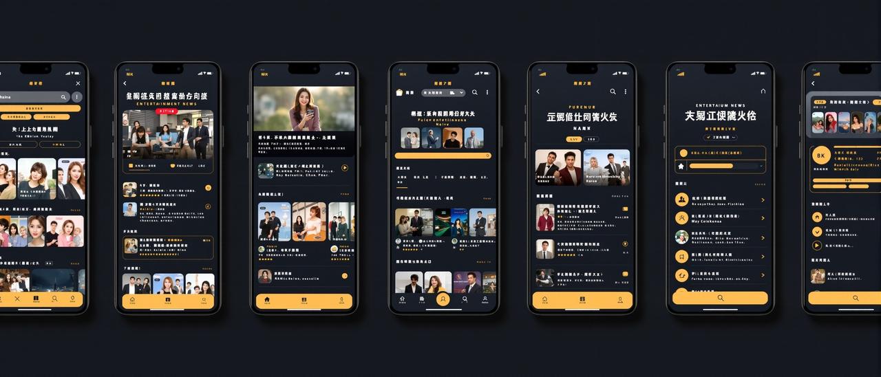 明星黑料网 APP 界面预览展示